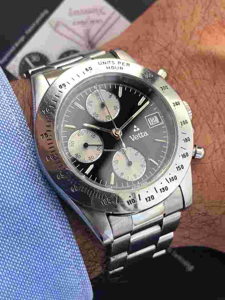 Wyler Vetta
Automatic Chronograph Panda Dial Rare Black Bay Nice Condition Valjoux Dream Top