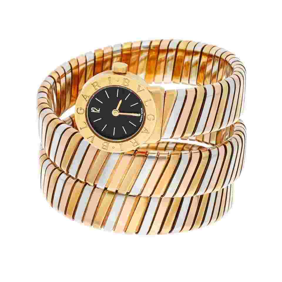 Bulgari
Vintage Serpenti Tubogas Quartz 19mm 18k Tri-Color Ladies Watch BB 19 1T