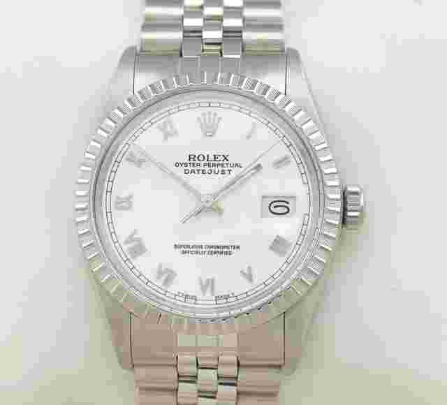 Rolex Datejust 36
                           
                                 Edelstahl Jubilée white weiss Automatic Automatik Herrenuhr cal. 3035