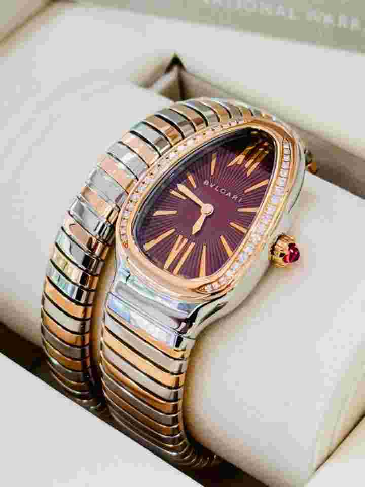 Bulgari Serpenti
103071 Tubogas Gold Steel Diamonds 35mm Box Papers Unworn