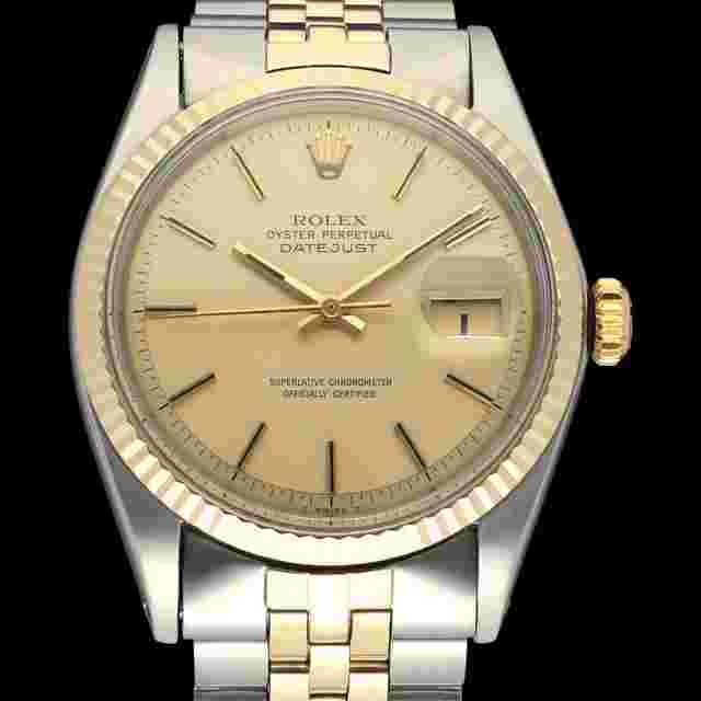 Rolex Datejust 36
                           
                                 1601 / Gold Dial / Serviced / With Box / Gold Steel / Jubilee / 36mm / 1970