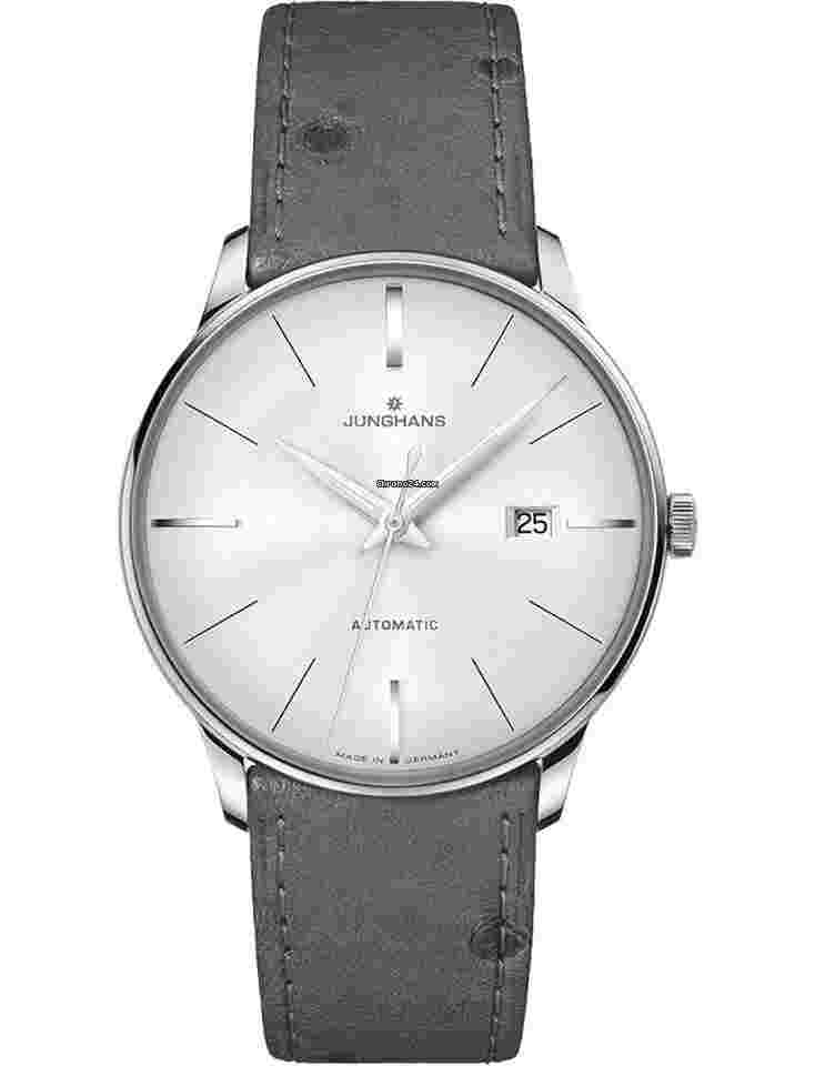 Junghans Meister
Automatic 40.4 mm Grey Dial Leather Strap Watch 27/4416.02