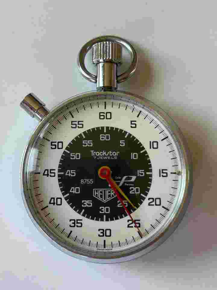 Heuer
Trackstar Stopwatch Two Tone Dial Vintage Swiss Made