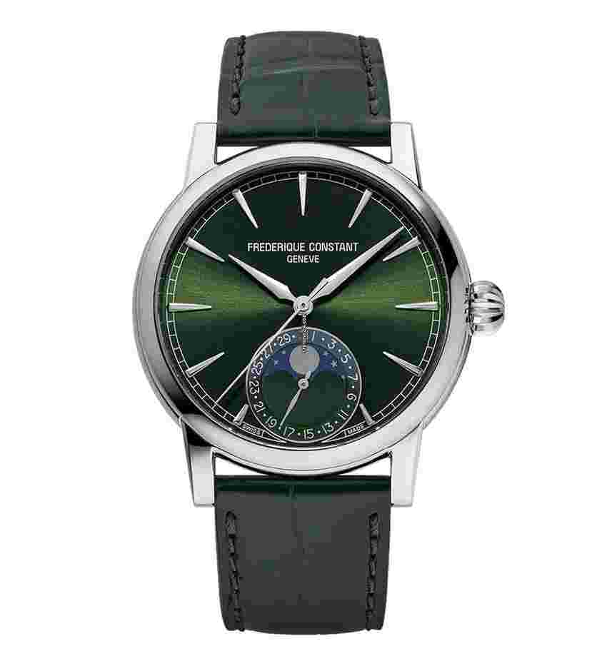 Frederique Constant Manufacture Classic Moonphase
Green Dial Moonphase Date Manufacture NEW UNWORN