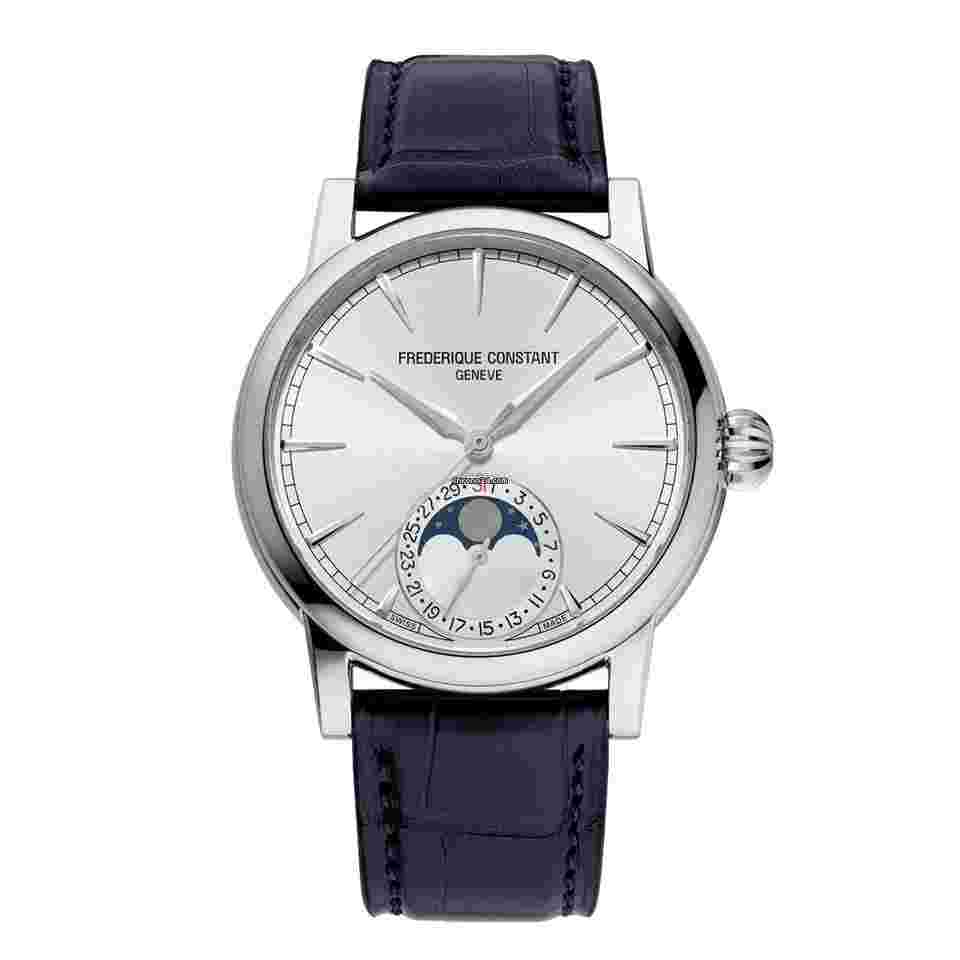 Frederique Constant Manufacture Classic Moonphase
Silver Dial Moonphase Date Manufacture NEW UNWORN