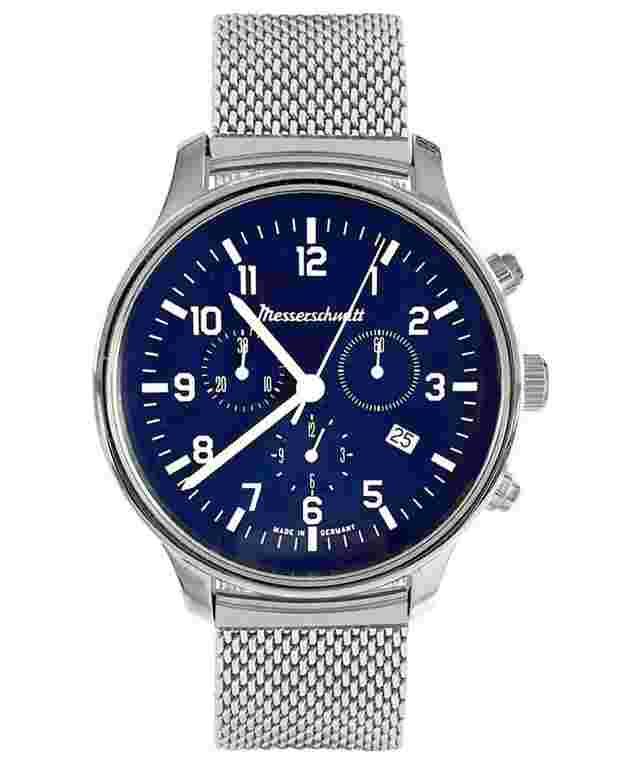 Messerschmitt ME42CH-M Herren-Fliegeruhr Chronograph Mesh-Band 