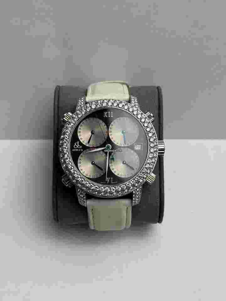 Jacob & Co. Five Time Zone
H24 Stainless Steel 47mm Black Dial Diamond Bezel