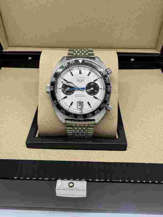 Heuer
                           
                                 Preowned Heuer Jo Siffert Autavia Stainless Steel White Dial Black Sub Dials