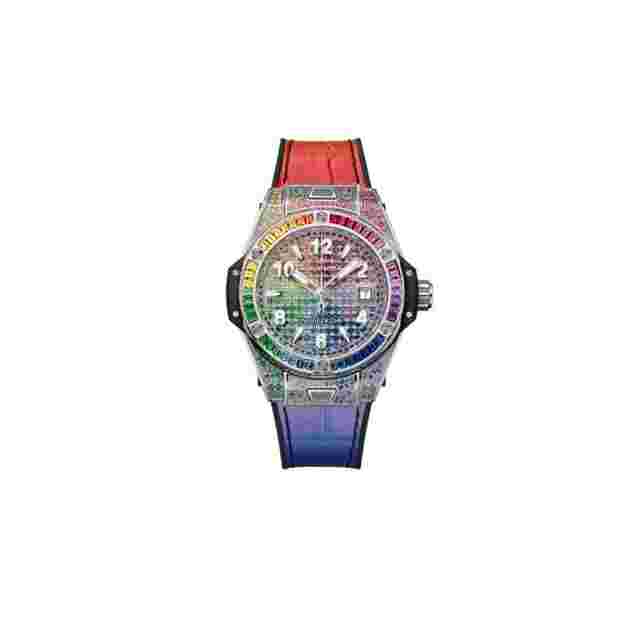 Hublot Big Bang
                           
                                 One Click Steel Rainbow Women's Watch 485.SX.9900.LR.0999