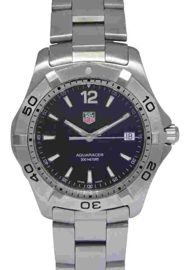 TAG Heuer Aquaracer 300M
                           
                                 Steel Black Dial Mens 39mm Quartz Watch WAF1110