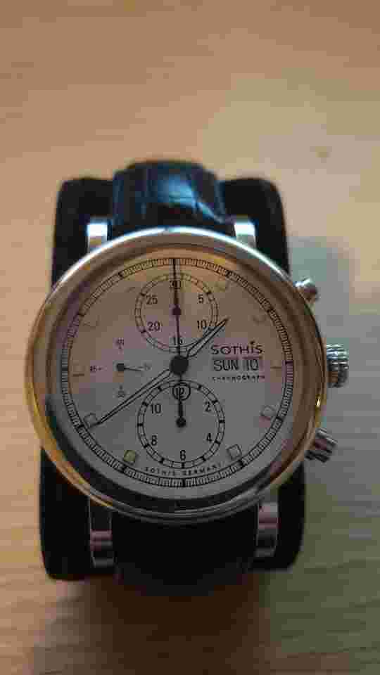 Sothis Chronograph Janus New watch with leather strap and incl. original documents