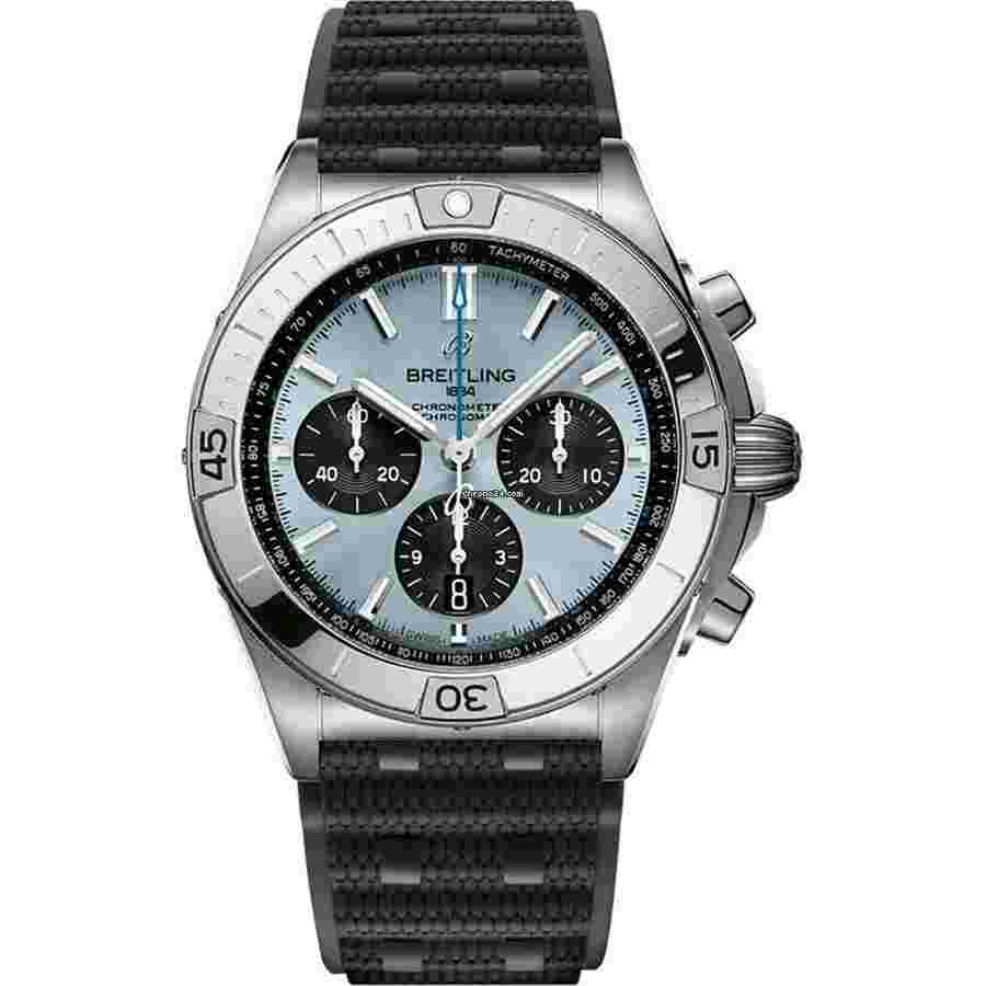 Breitling Chronomat 42
                           
                                 B01 42mm PB0134101C1S2 Stainless Steel With Black Rubber Watch Ice Blue Dial 2024