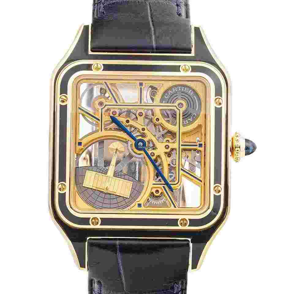 Cartier Santos Dumont
Limited Edition 150 2024 Pieces Skeleton Blue Yellow Gold Skeleton