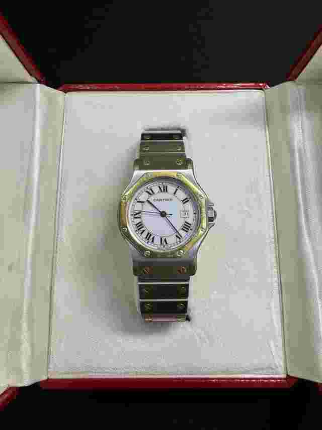 Cartier Santos
                           
                                 Octagon White Roman Dial 30mm 2966