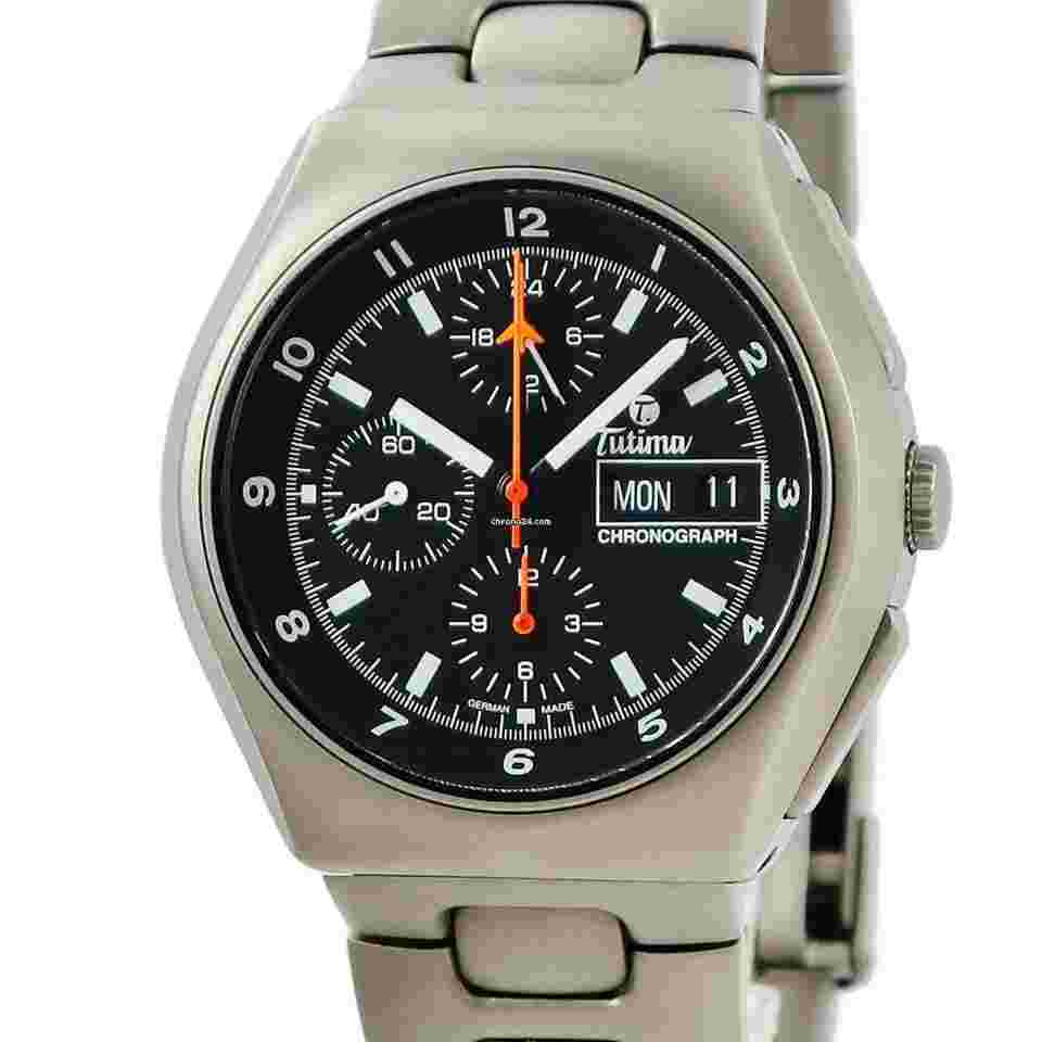 Tutima Military
                           
                                 Watches 760-02 Military Chronograph T Black orange