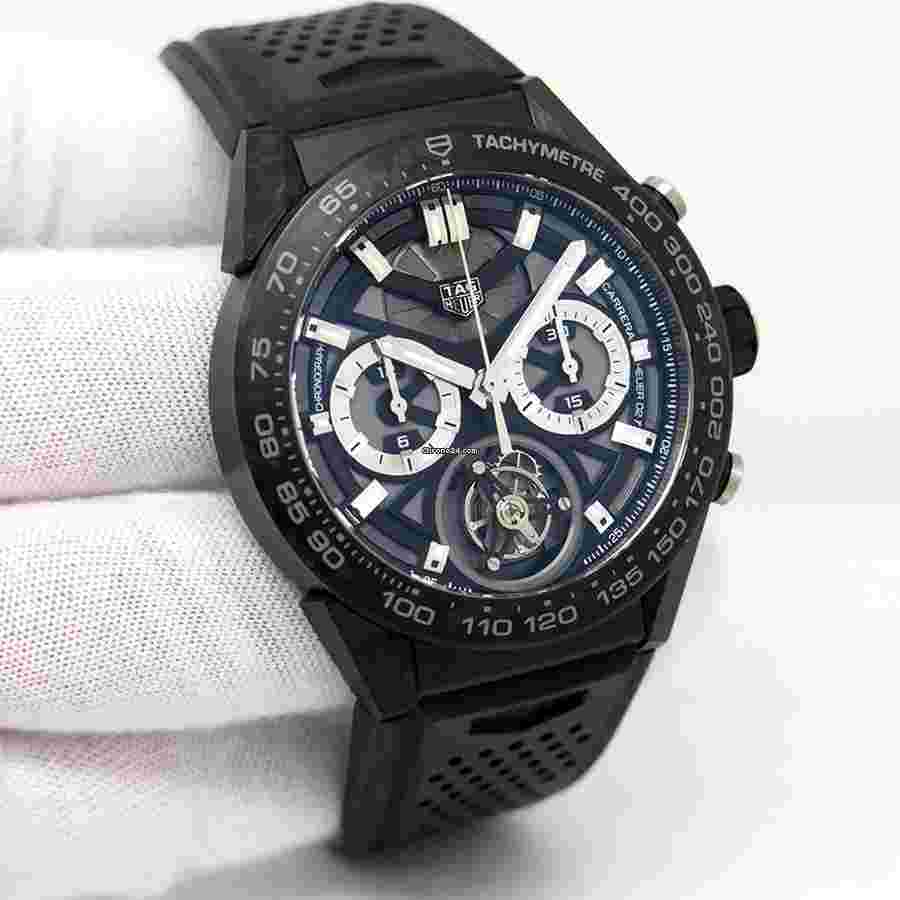 TAG Heuer Carrera Heuer-02T
                           
                                 CAR5A8W Carrera Heuer 02 Tourbillon Chronograph