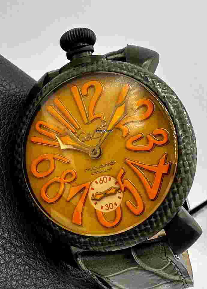 Gaga Milano
                           
                                 Manuale 48 Limited Edition Carbon Fiber Swiss ETA 6497 Mechanical