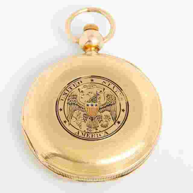 Waltham
                           
                                 Presidential Presentation Model 1862 18K Yellow Gold Pocket Watch
