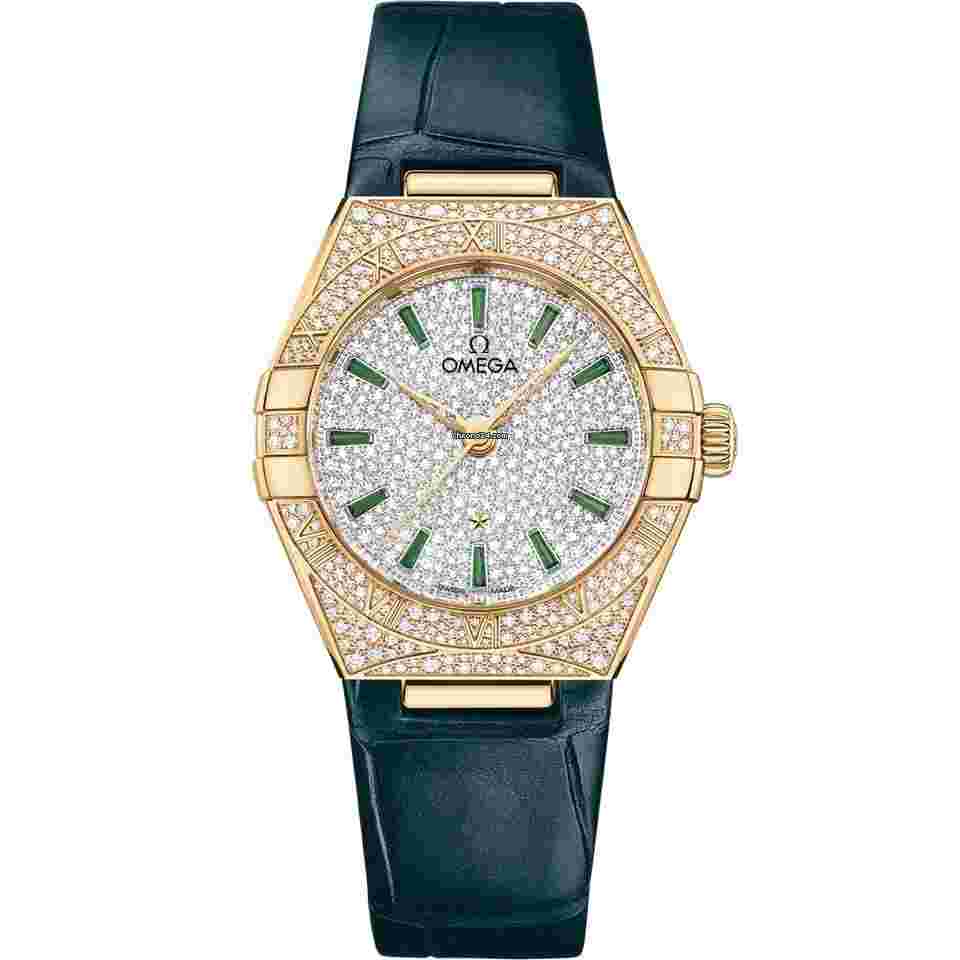 Omega Constellation
2025 New Constellation Diamond Paved Dial 18k Yellow Gold 29 mm