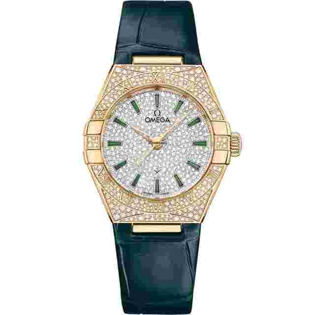 Omega Constellation
                           
                                 2025 New Constellation Diamond Paved Dial 18k Yellow Gold 29 mm