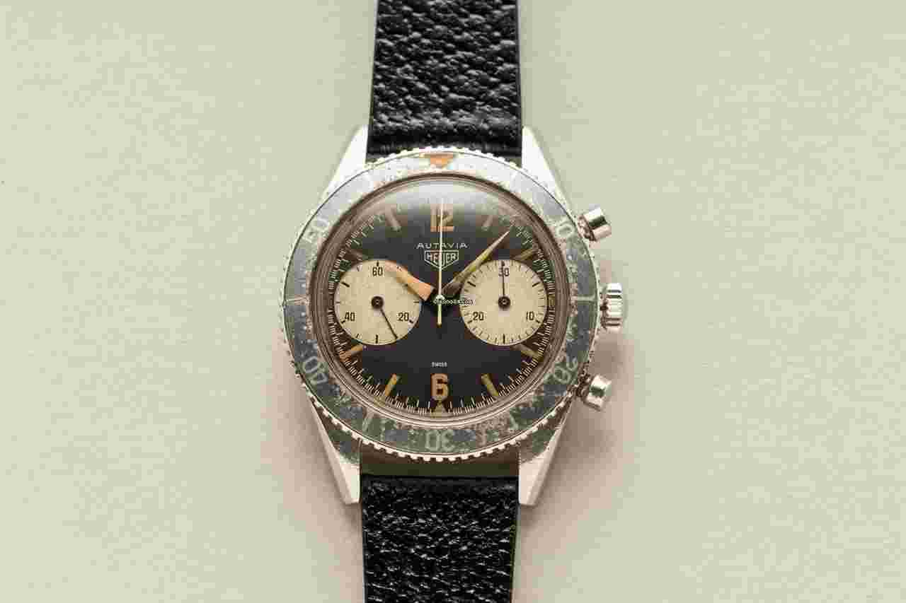 Heuer
                           
                                 Autavia 3646 Full Lume Vintage Chronograph