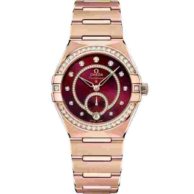 Omega Constellation
                           
                                 2025 New Constellation Red Dial Sedna gold 34 mm