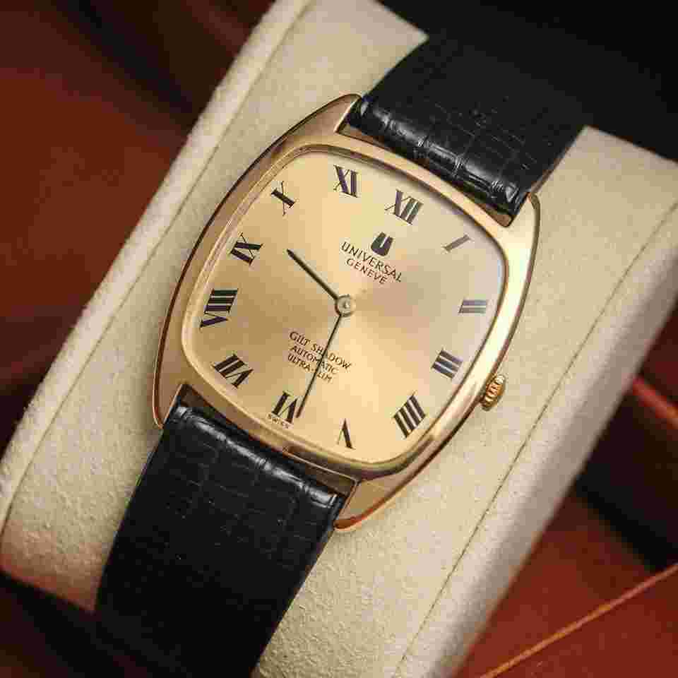 Universal Genève
                           
                                 Gilt Shadow Automatic / Ultra-Slim Case / Ref. 566105 / Micro-Rotor Cal. 2-66