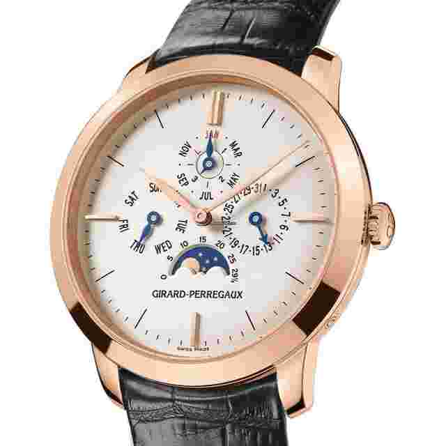 Girard Perregaux 1966
                           
                                 Vintage 1966 Men's Perpetual Calendar Moonphase 90535-52-131-BK6A