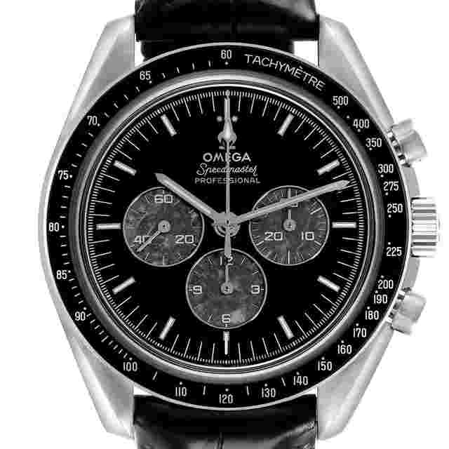 Omega Speedmaster Professional Moonwatch
                           
                                 Black Dial Platinum Meteorite Calibre 321 Mens MoonWatch 311.93.42.30.99.001 Box Card