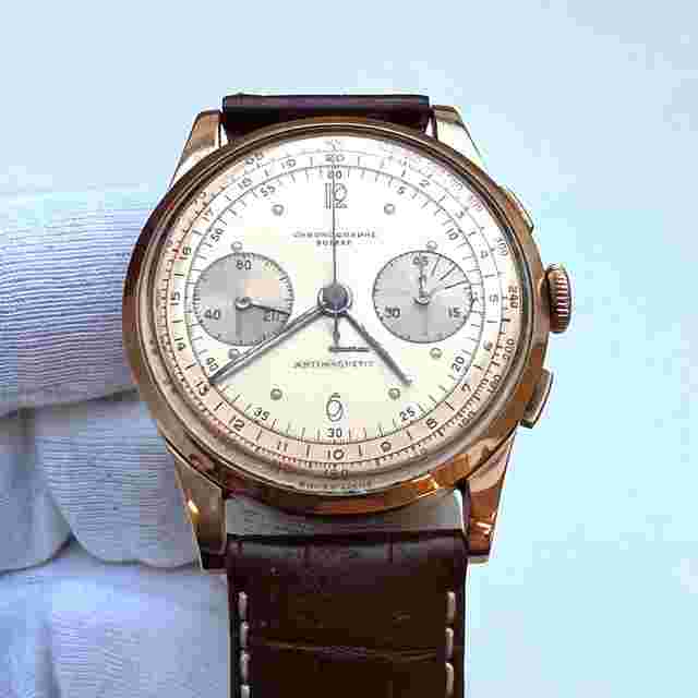 Chronographe Suisse Cie
                           
                                 SWISS MADE - ROSE GOLD PLATTED - VINTAGE - TACHYMETRE 38MM