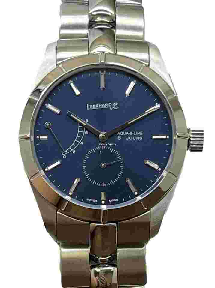 Eberhard & Co. 8 Jours
                           
                                 Aqua Line 21018 Blue Dial Manual wind Men's Watch