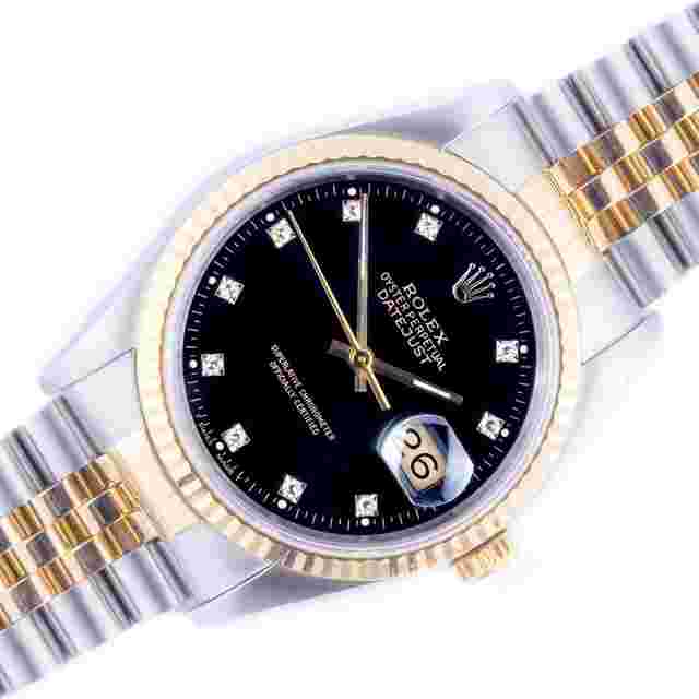 Rolex Datejust 36
                           
                                 Oyster Perpetual Datejust Black Diamond 16233 1993 (Full Set)