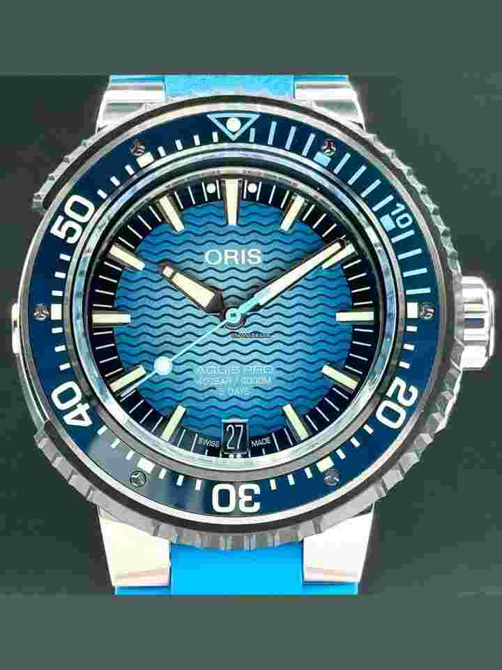 Oris Aquis Titan
01 400 7777 7155-Set Aquis Titan Pro 4000M Titanium Blue