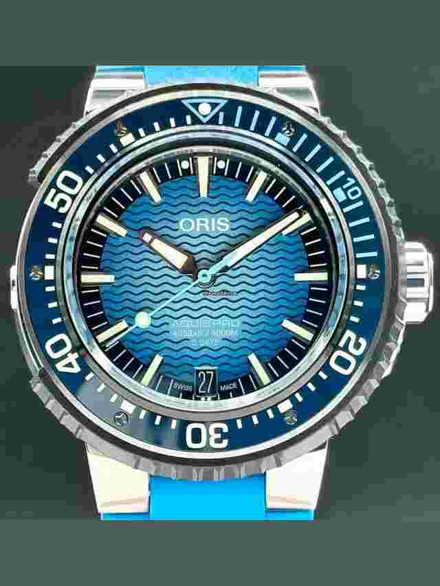 Oris Aquis Titan
                           
                                 01 400 7777 7155-Set Aquis Titan Pro 4000M Titanium Blue