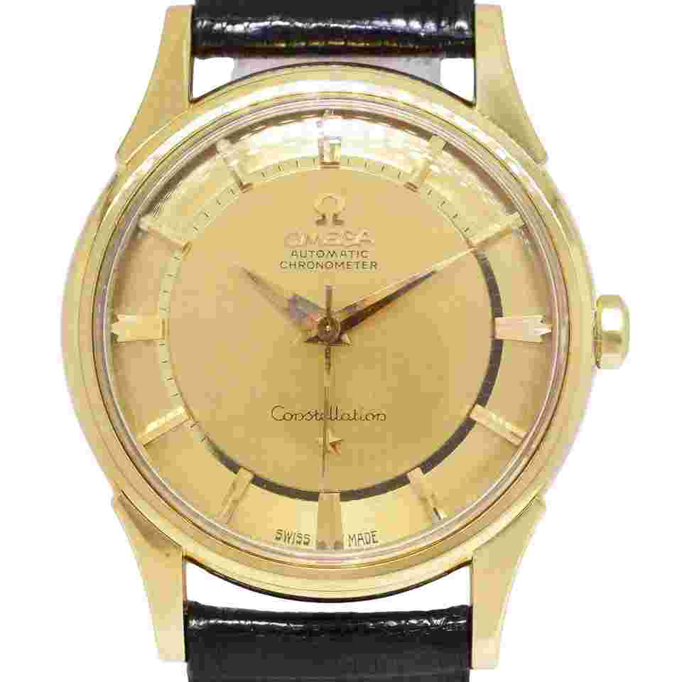 Omega Constellation
18k Yellow Gold Pie Pan Mens 34mm Automatic Watch 14381/2