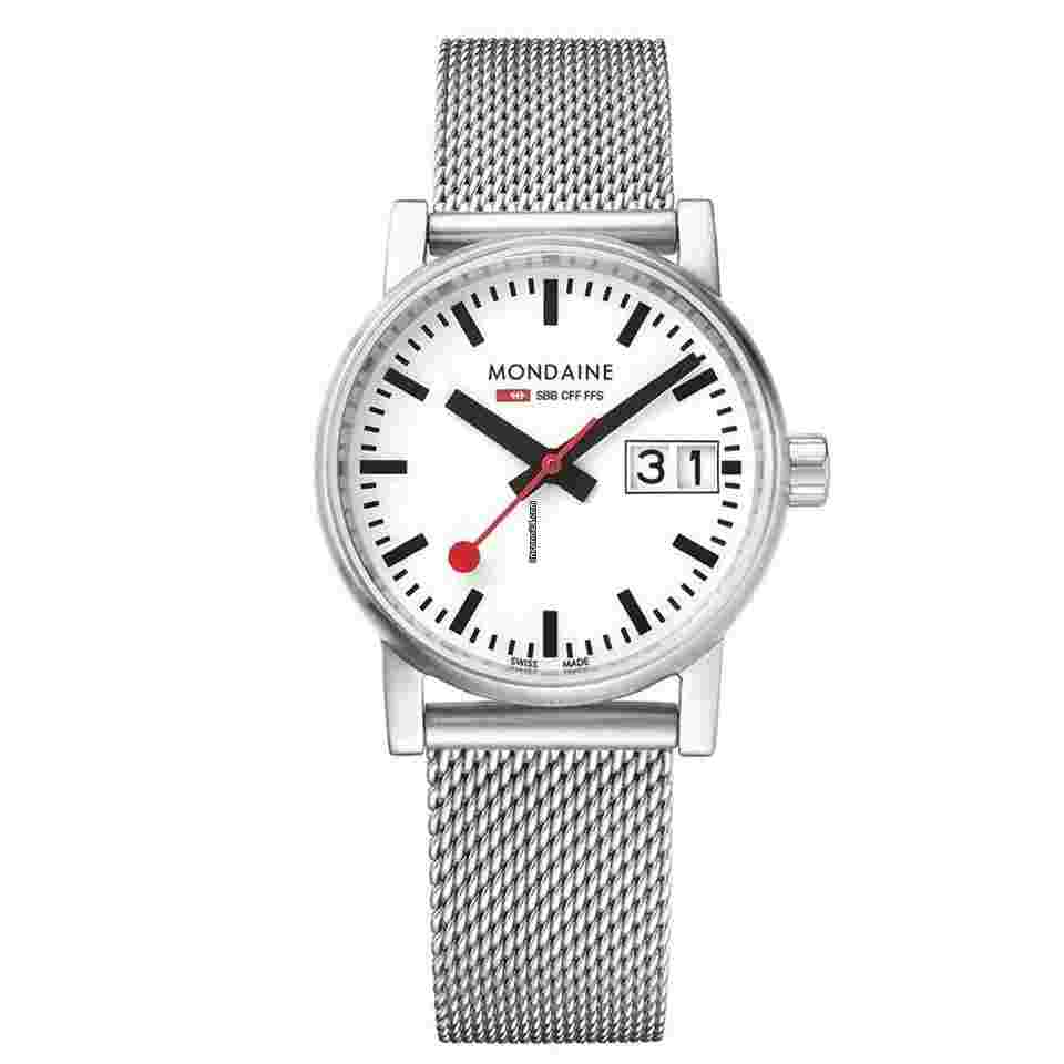 Mondaine Evo
                           
                                 MSE.30210.SM EVO2 30 mm Mesh Steel Big Date Quartz Women's Watch