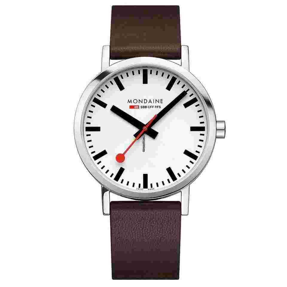 Mondaine Classic
                           
                                 A660.30360.11SBGV Classic 40 mm Steel Brown Leather Quartz Men's Watch