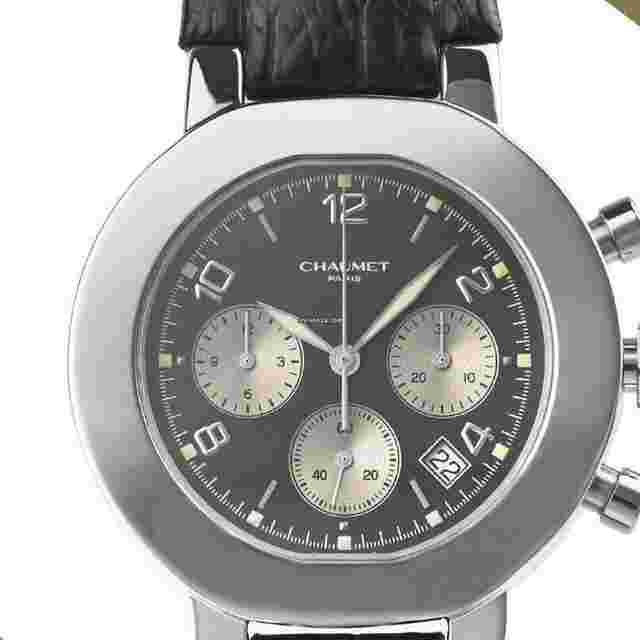 Chaumet Dandy
                           
                                 Automatic White gold Chronograph Date Black 38.5mm / Papers 1185