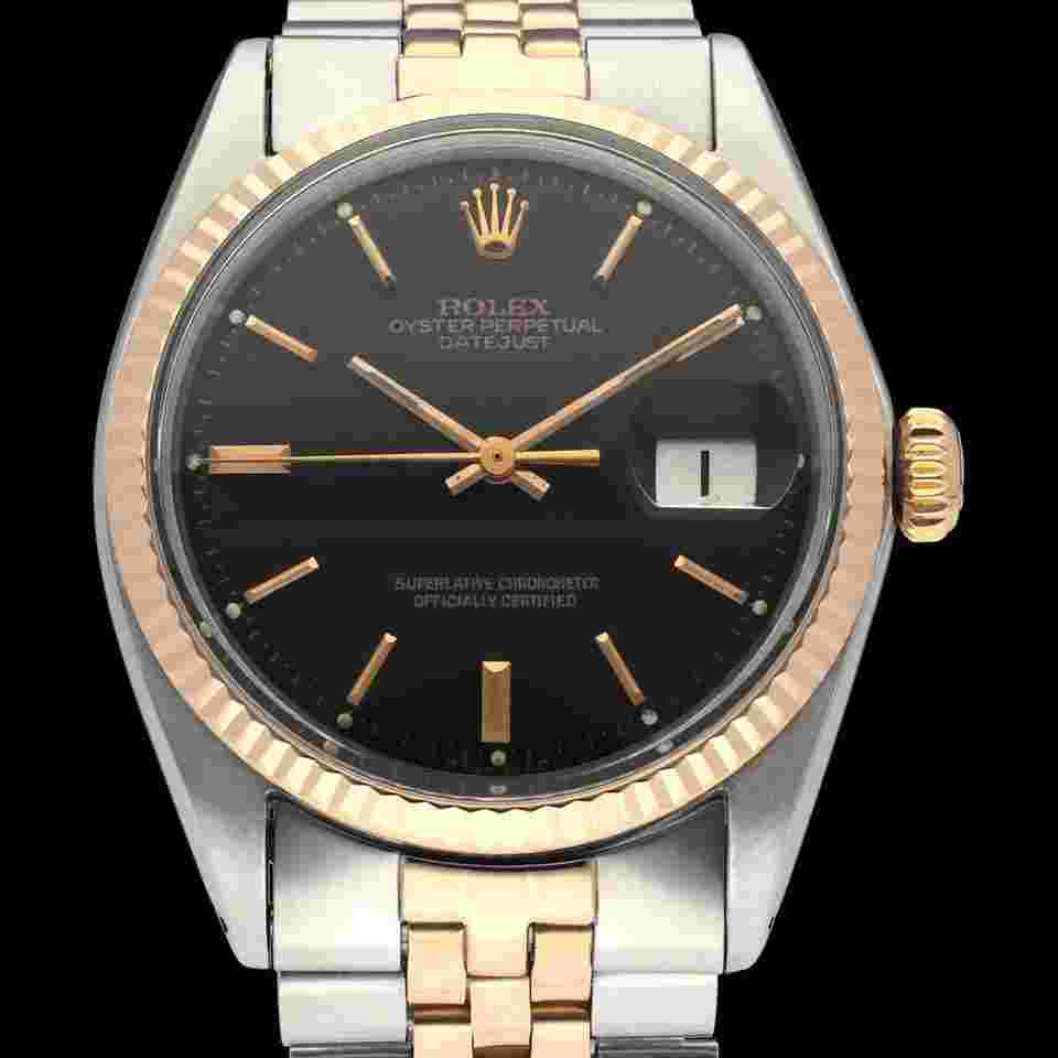 Rolex Datejust 36
1601 / Black Sigma Dial Two-Tone / Rose Gold Steel / Jubilee / 36mm / 1972