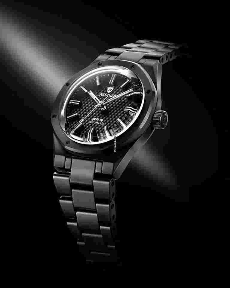 Nivada
                           
                                 F77 - IN STOCK - Black Ceramic Braided Dial 68004A77 - Nivada Grenchen Official Dealer