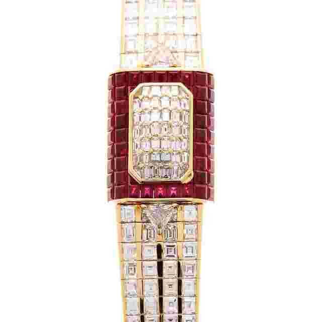 Piaget
                           
                                 Yellow Gold Baguette Diamond & Ruby Cover Watch