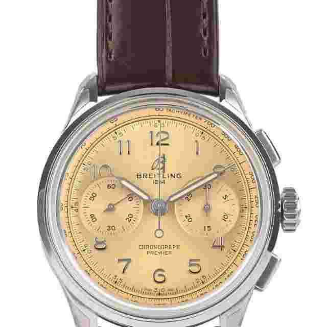 Breitling
                           
                                 Premier B09 Manual winding Steel Chronograph Champagne 40mm/Box&Papers AB0930F51H1P1