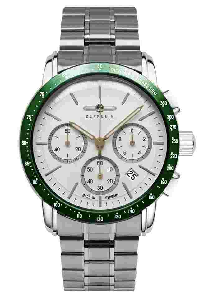 Zeppelin 8878MB-4 Herrenuhr New York Chronograph Bicolor/Grün