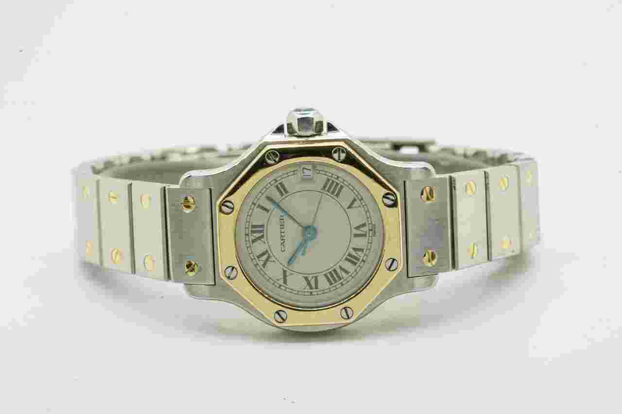 Cartier Santos
                           
                                 Octagon 187903 25mm Champagne Dial Stell & Gold Quartz 10436U
