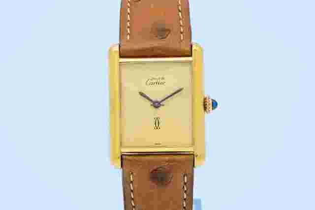 Cartier Tank
                           
                                 Must De Cartier Rare Large Model Rare Lemon Dial Manual Winding 23mm