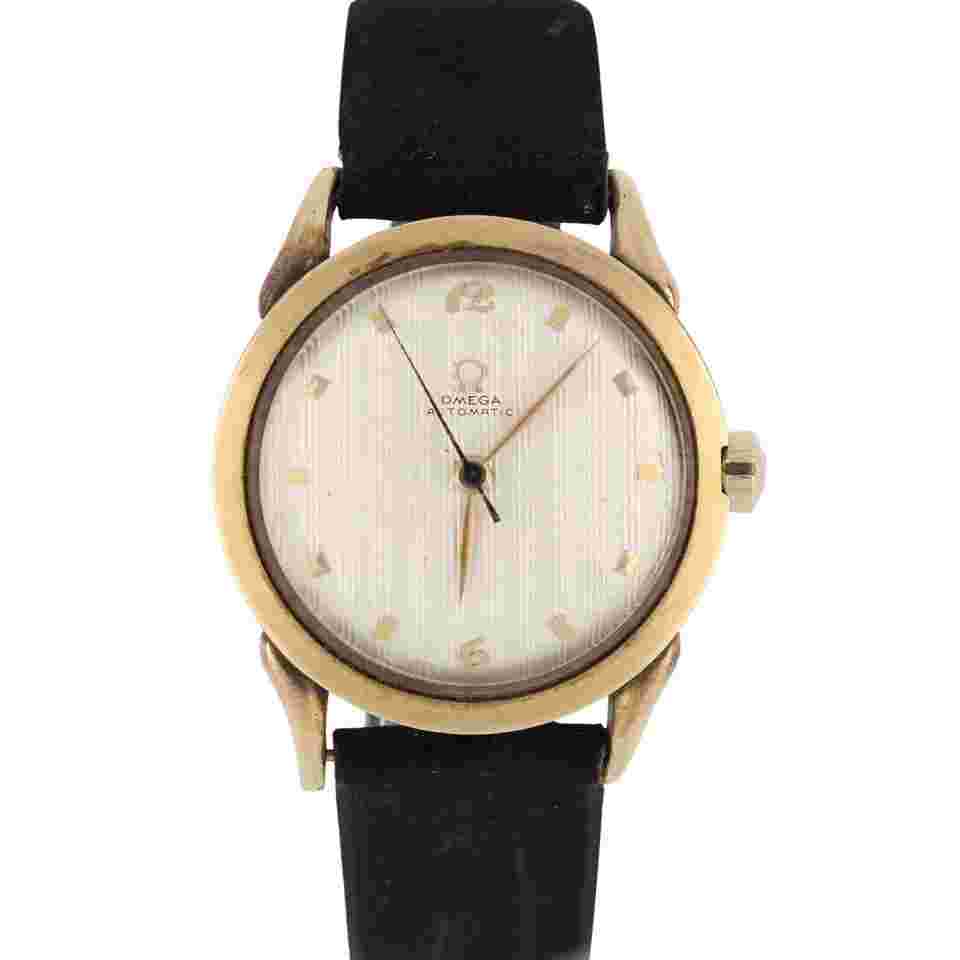 Omega Bumper
VINTAGE Omega BUMPER Automatic Gold Plated Steel Silver Textured 34mm Watch