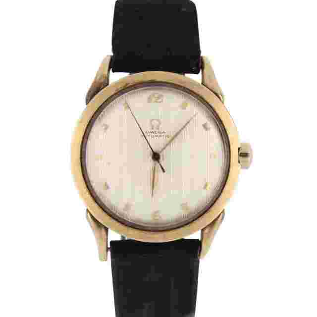 Omega Bumper
                           
                                 VINTAGE Omega BUMPER Automatic Gold Plated Steel Silver Textured 34mm Watch
