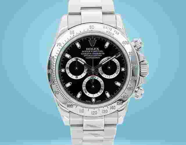 Rolex Daytona
                           
                                 116520 Black Dial 40mm Stainless Steel HEAVY BUCKLE BOXES/PAPERS