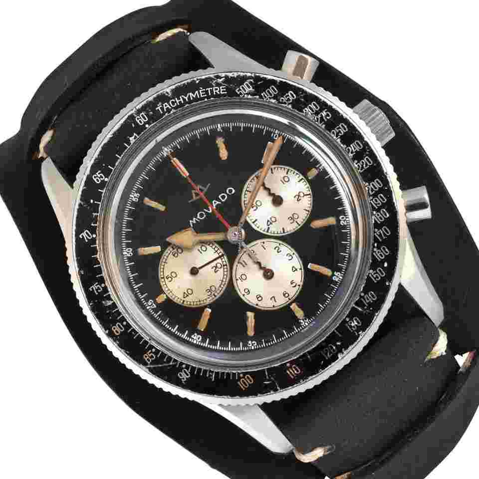 Movado
                           
                                 Chronograph Super Sub Sea caliber M95 black dial 1960’s