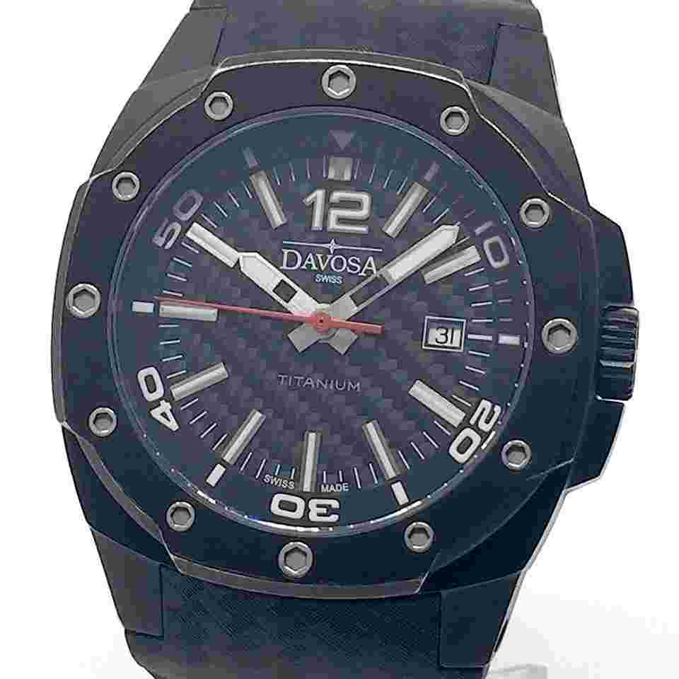 Davosa Titanium (revisioned & almost new) Titanium CARBON EDITION XXL 46mm Automatic QIII